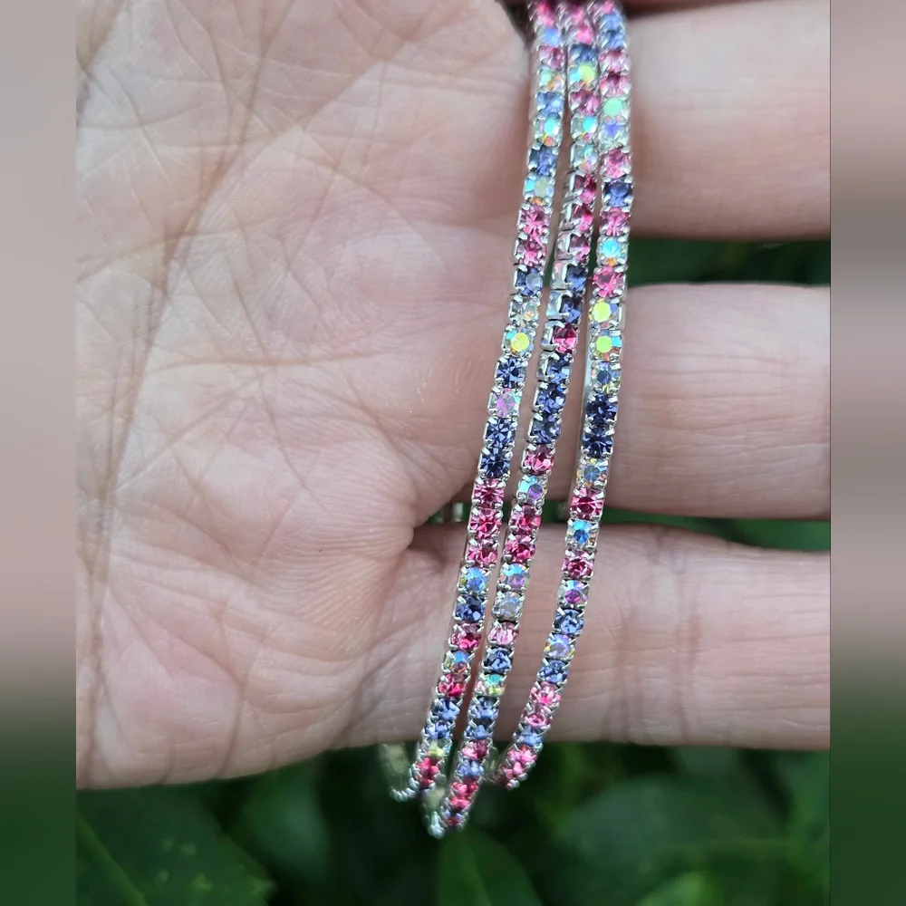 Colorful Rhinestine Bracelets - Picture 3 of 6